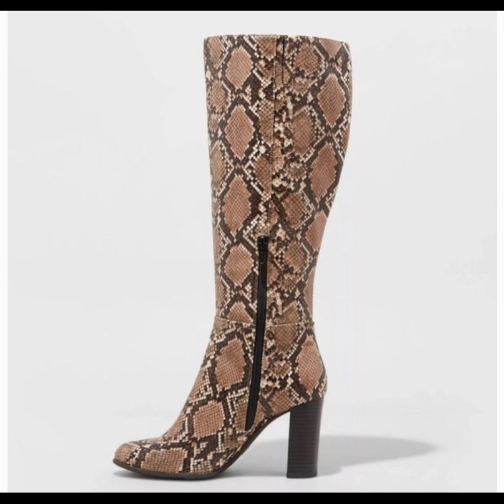 Women's Brandee Knee High Heeled Fashion Boots - A New Day
